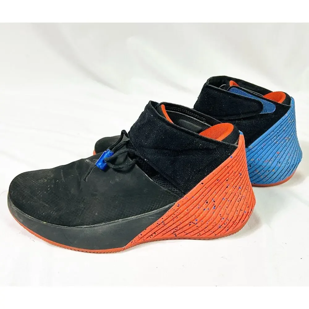Nike Air Jordan Why Not Zer0.1 Men's Sz 10 Black Blue Orange Hi Top Shoes